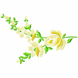 Flowers And Tree Embroidery Design 11
